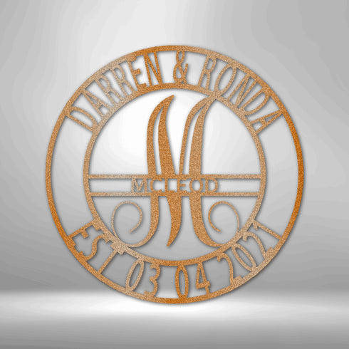 Personalized Elaborate Name Circle Wall Art